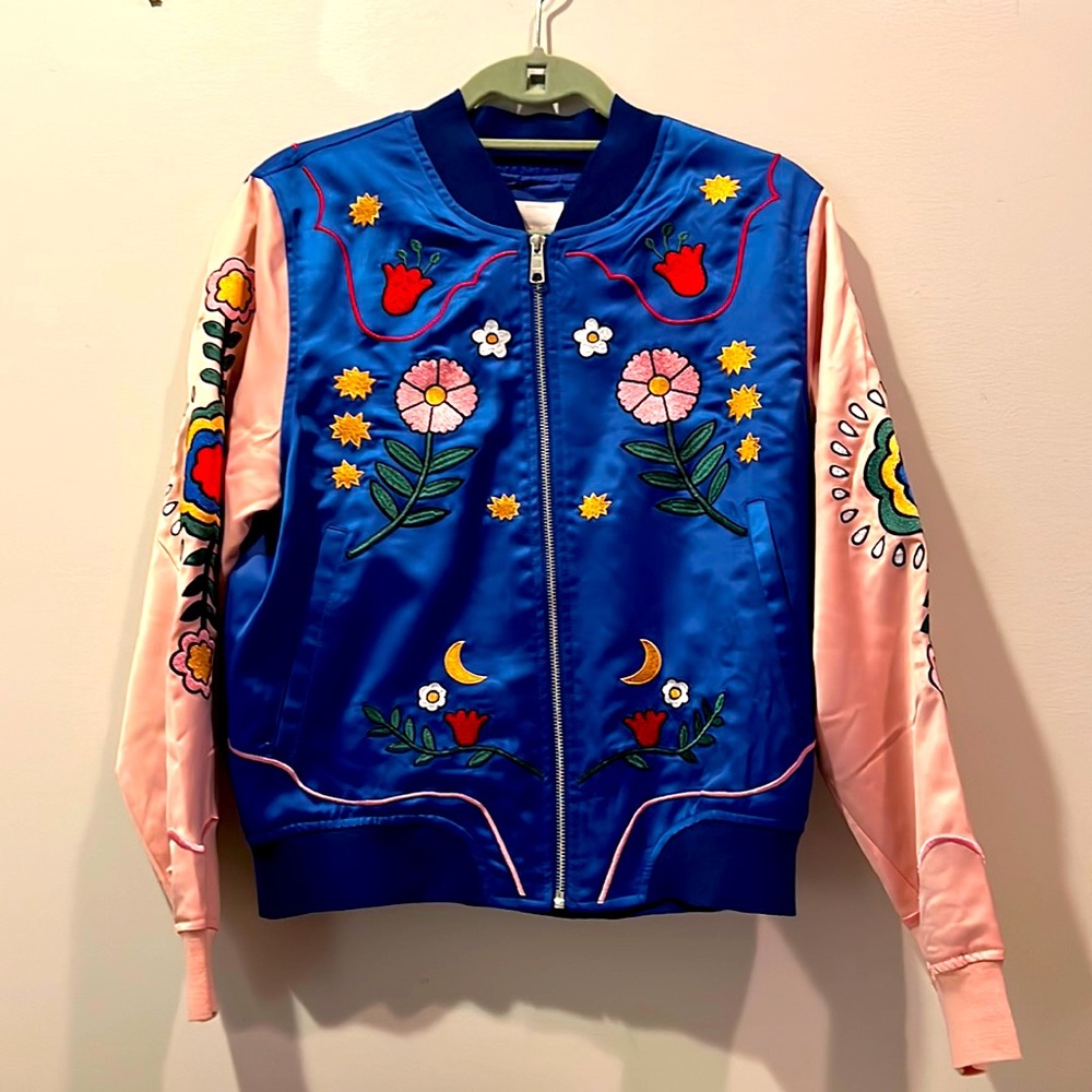 Ban.do embroidered bomber jacket